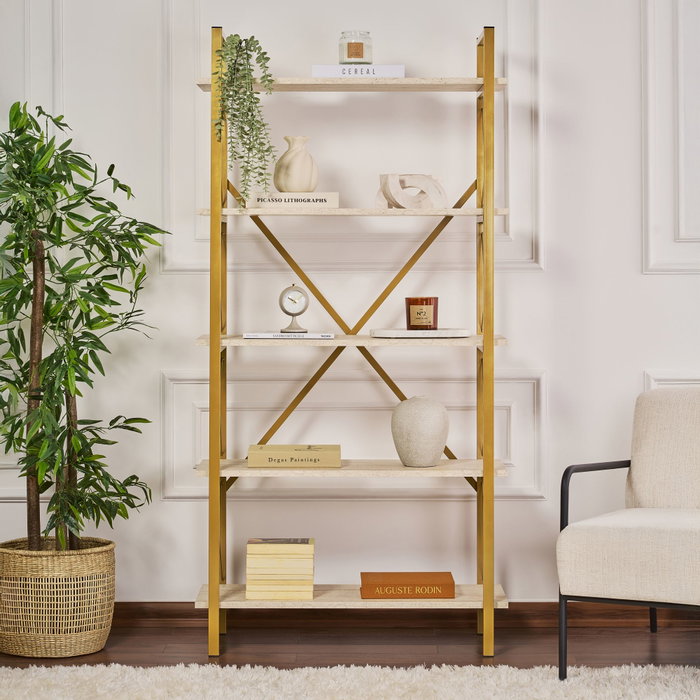 Nordure Elysian Travertino y Dorado